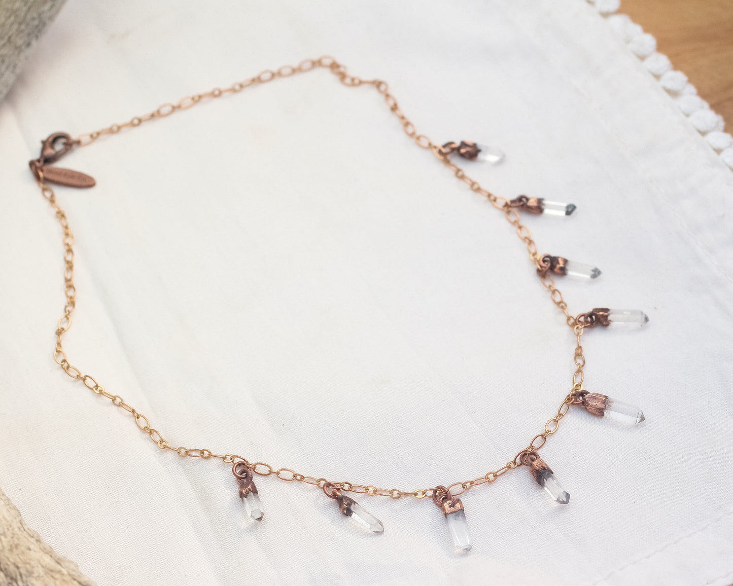 Quartz tassel necklace