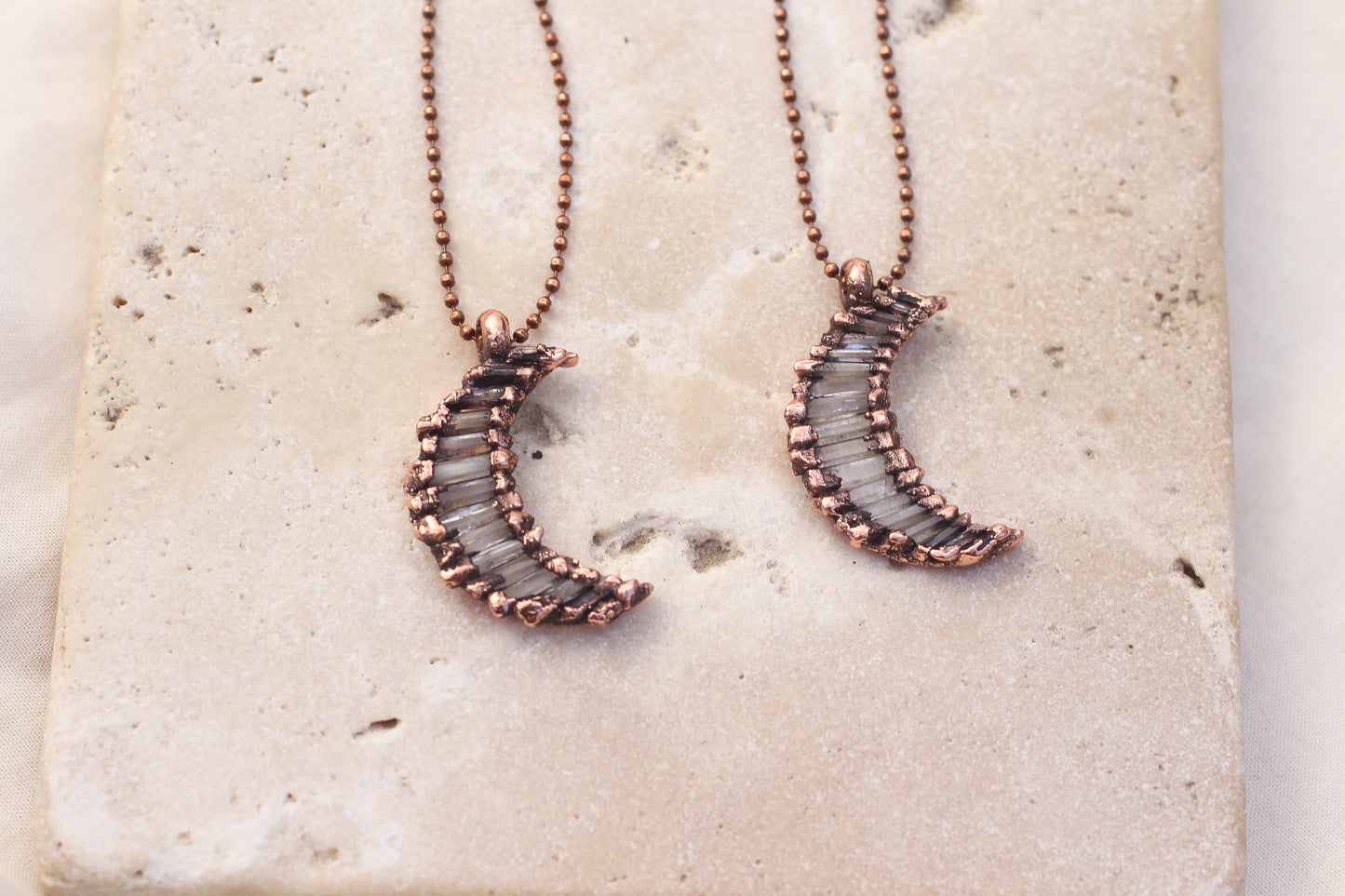 Little Quartz moon necklace