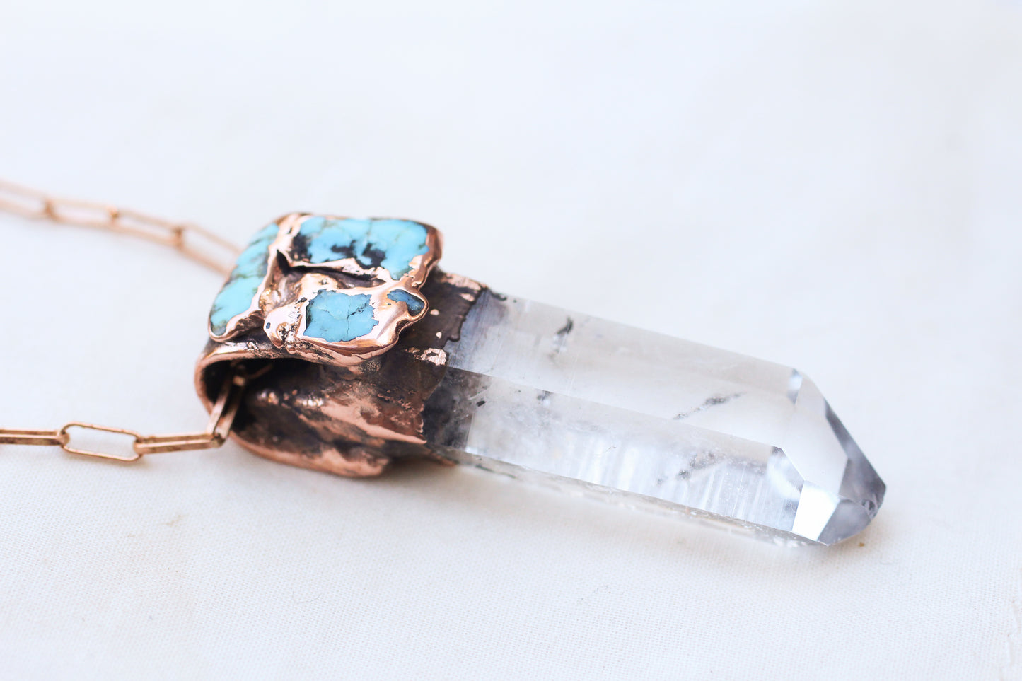 Quartz and Turquoise necklace