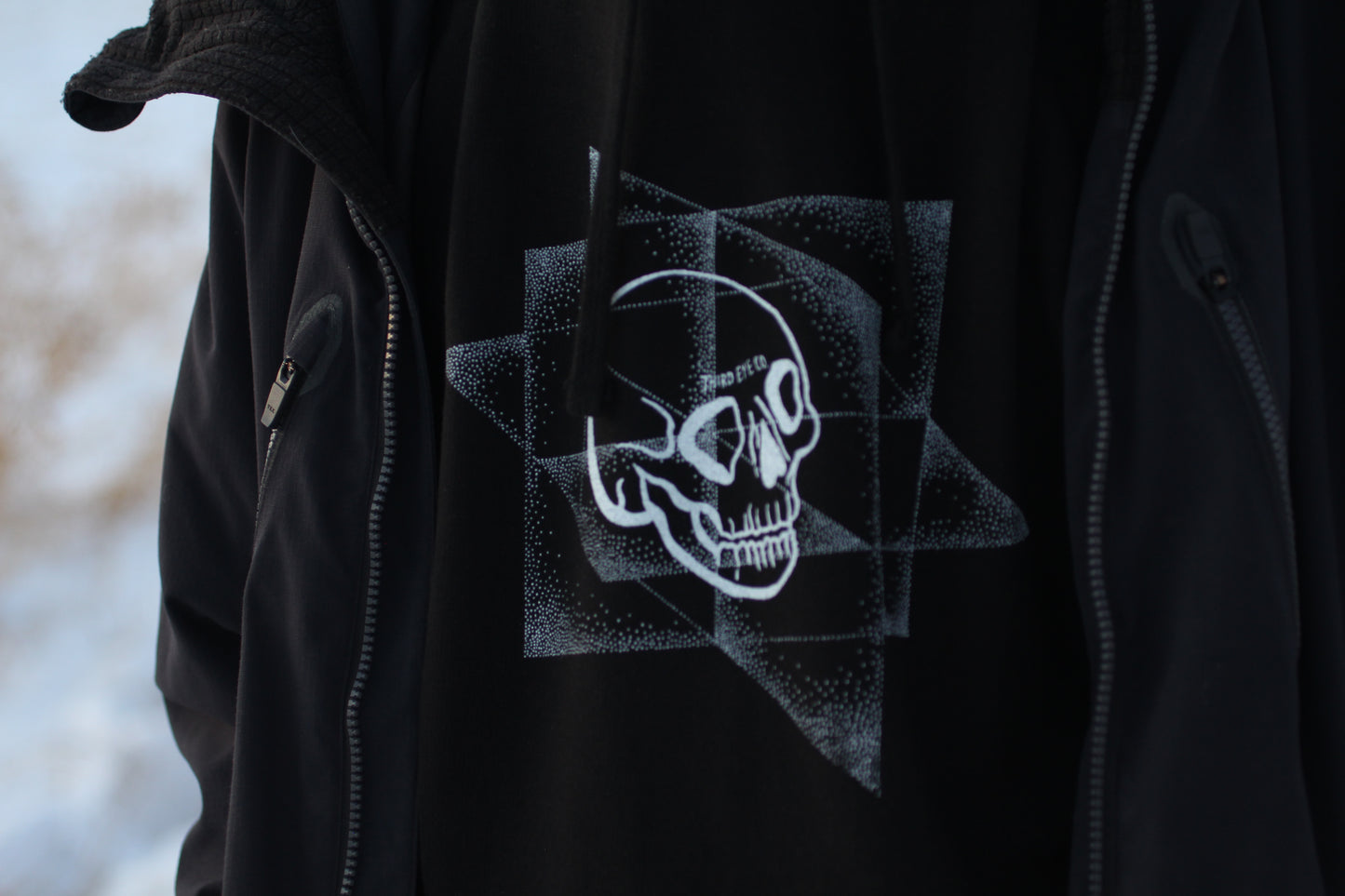 Quantum Third Eye Co. glow in the dark hoodie