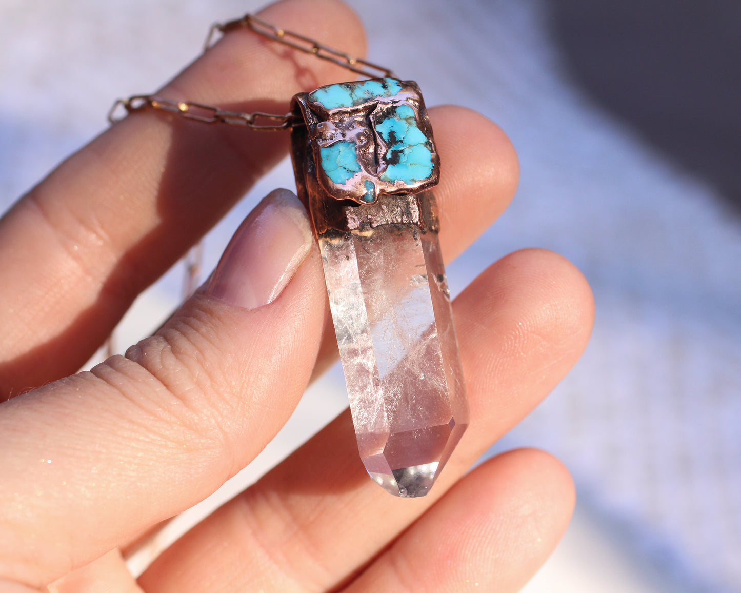 Quartz and Turquoise necklace