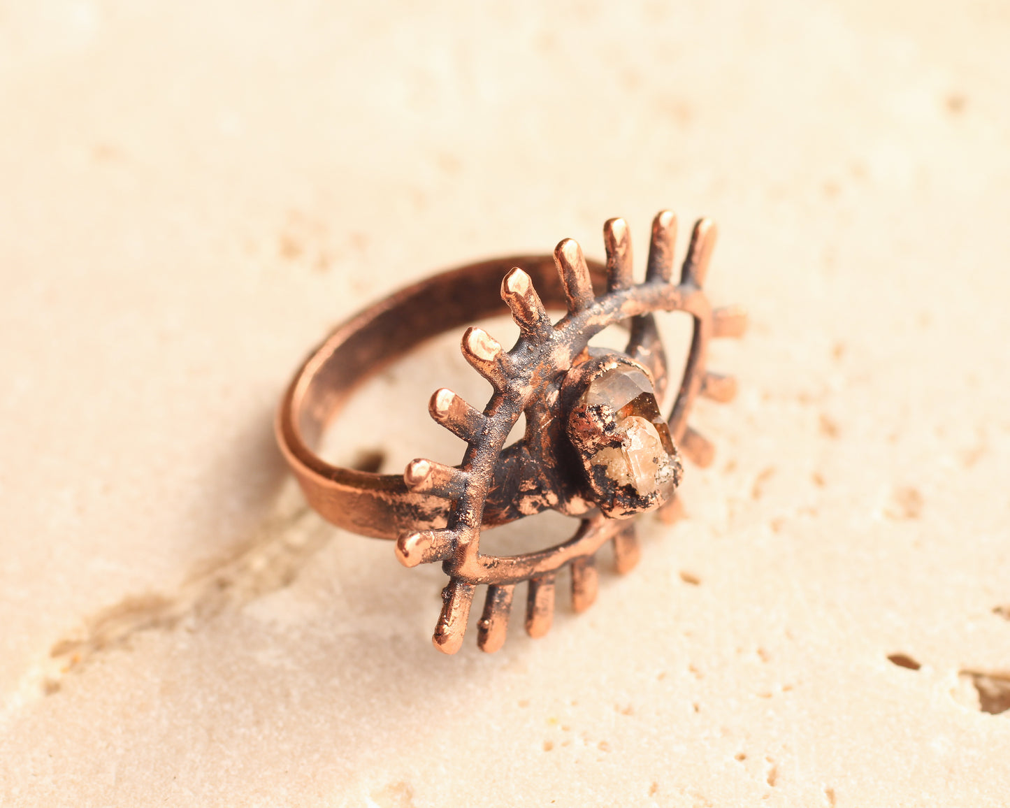 Topaz Eye Ring - Size 7.75