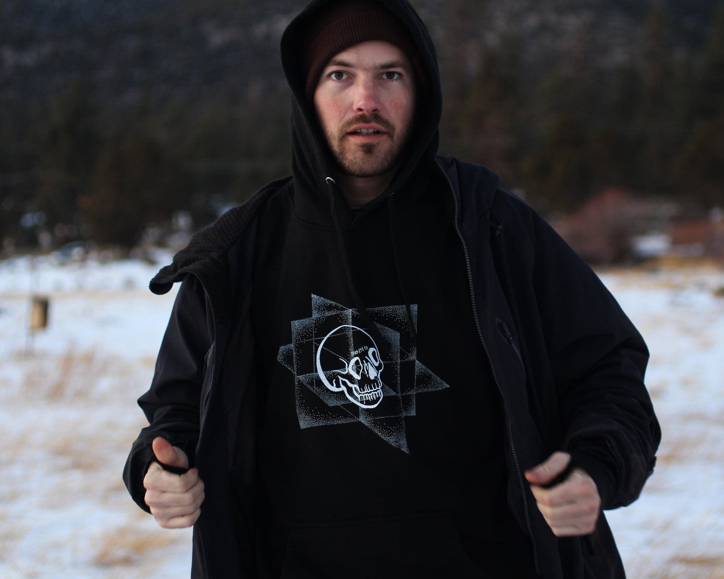 Quantum Third Eye Co. glow in the dark hoodie