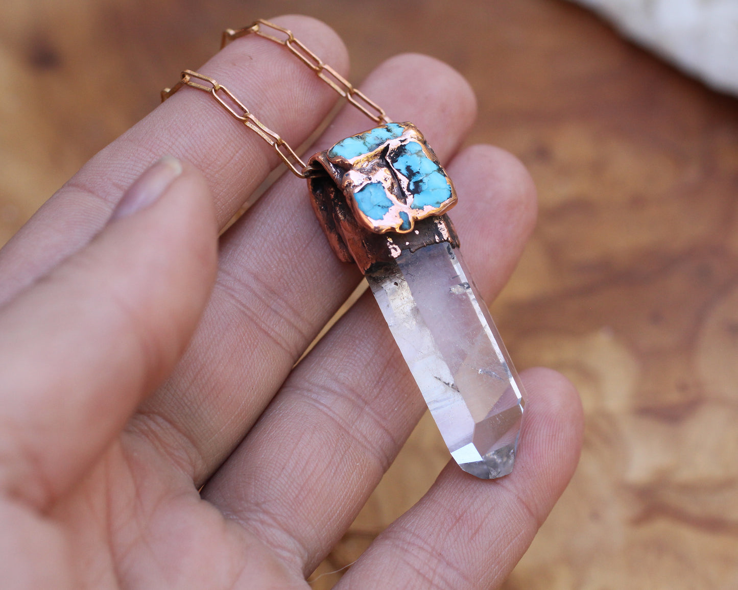 Quartz and Turquoise necklace