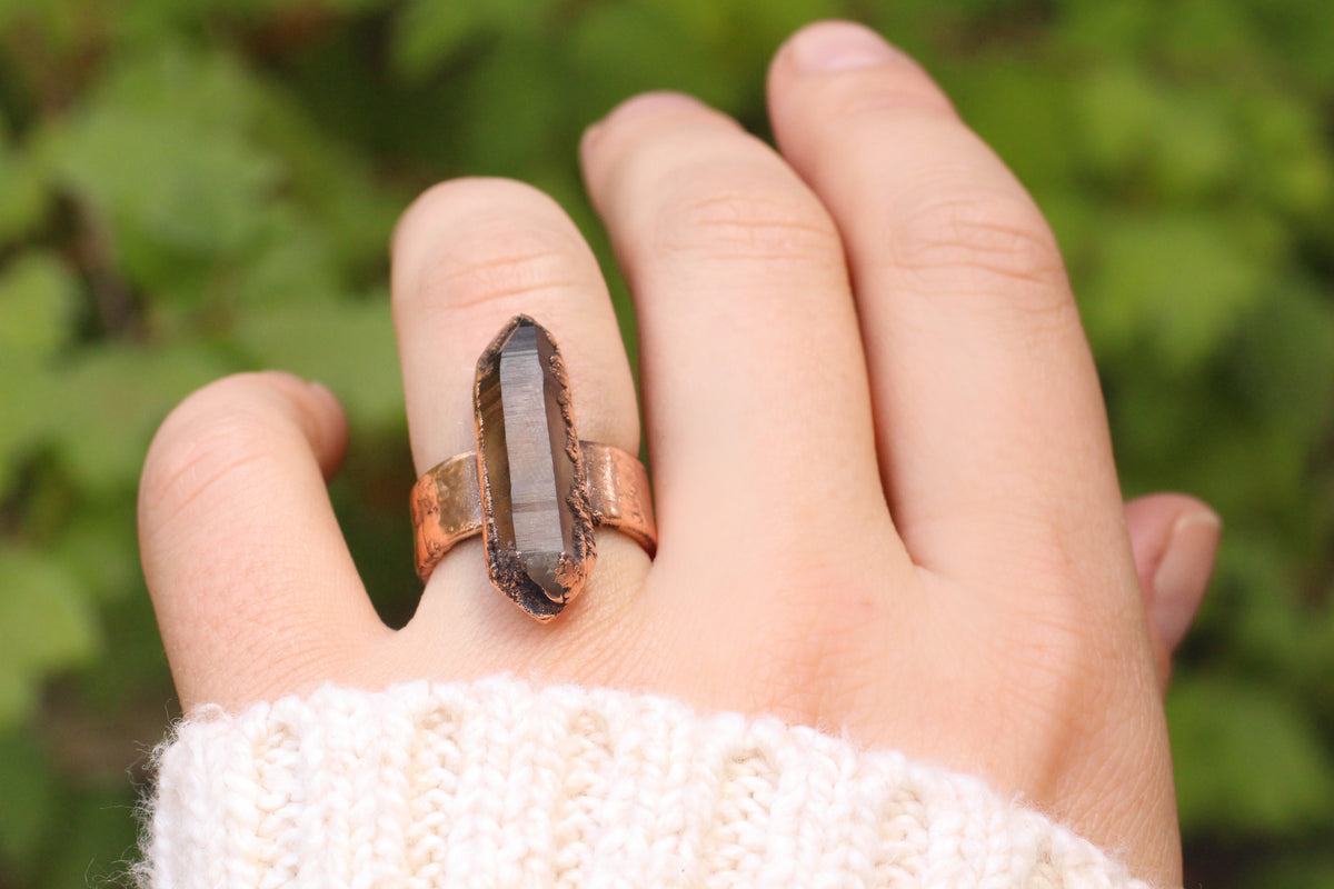 Smoky Quartz Ring - Size 8
