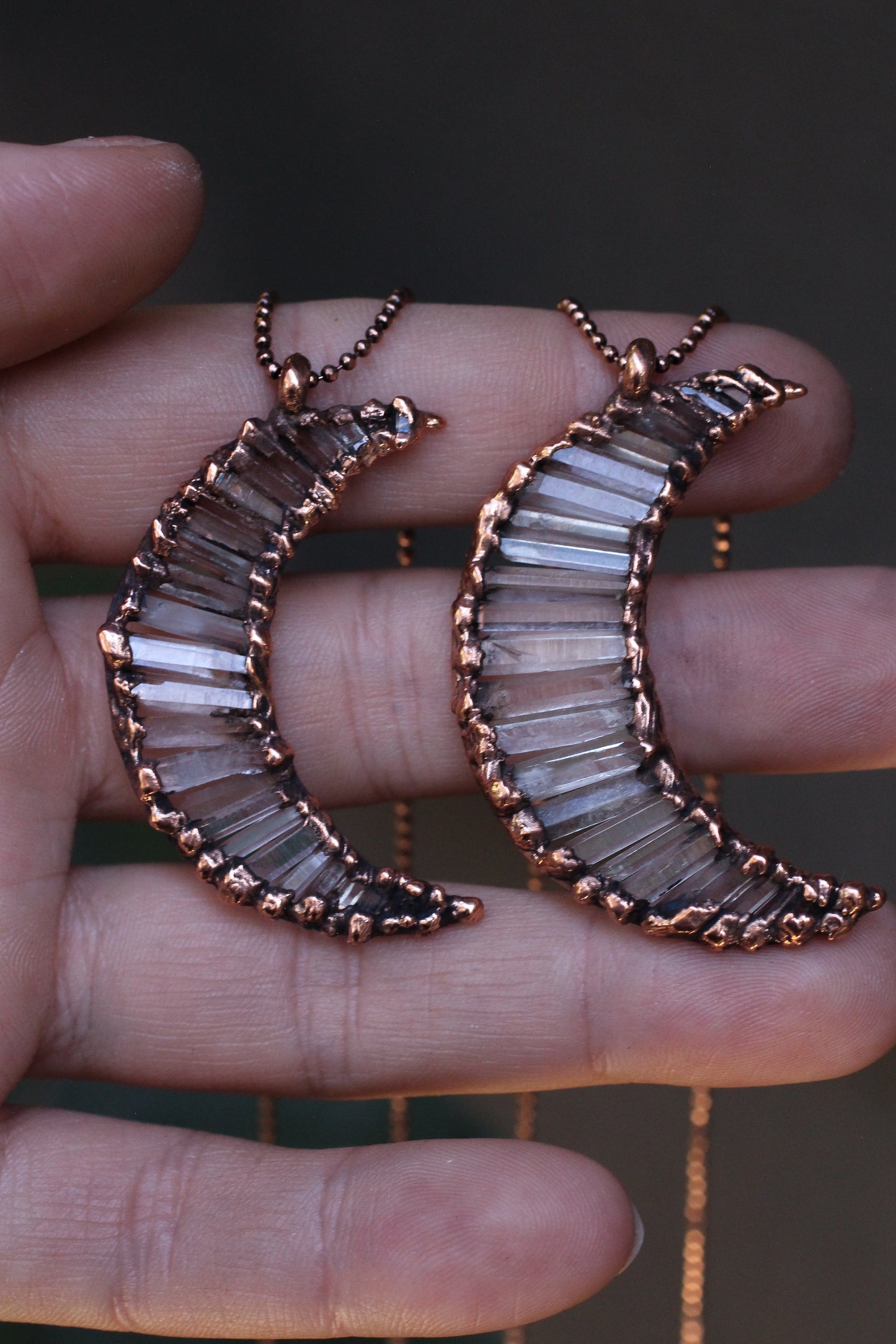 Quartz Moon Necklace
