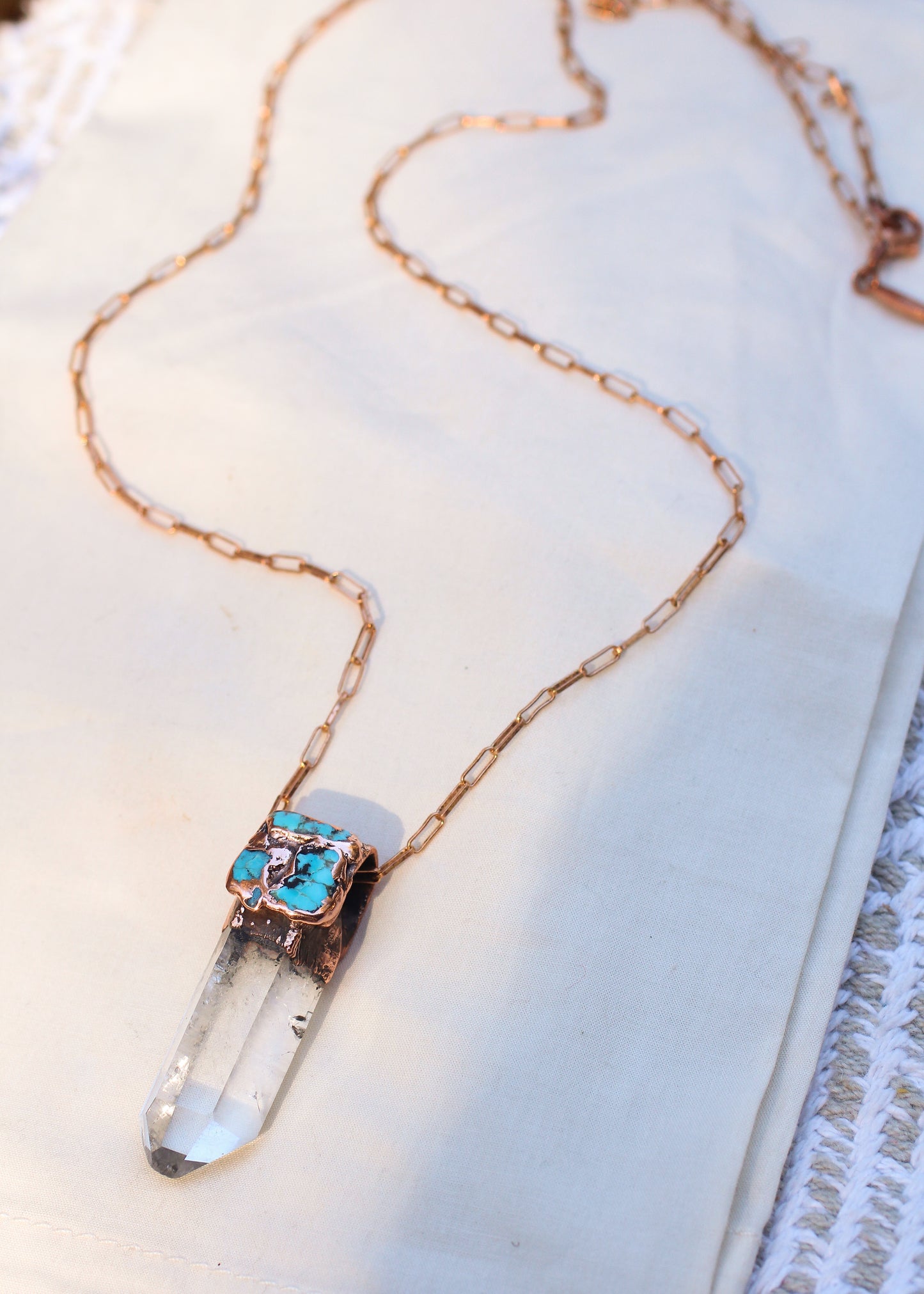 Quartz and Turquoise necklace