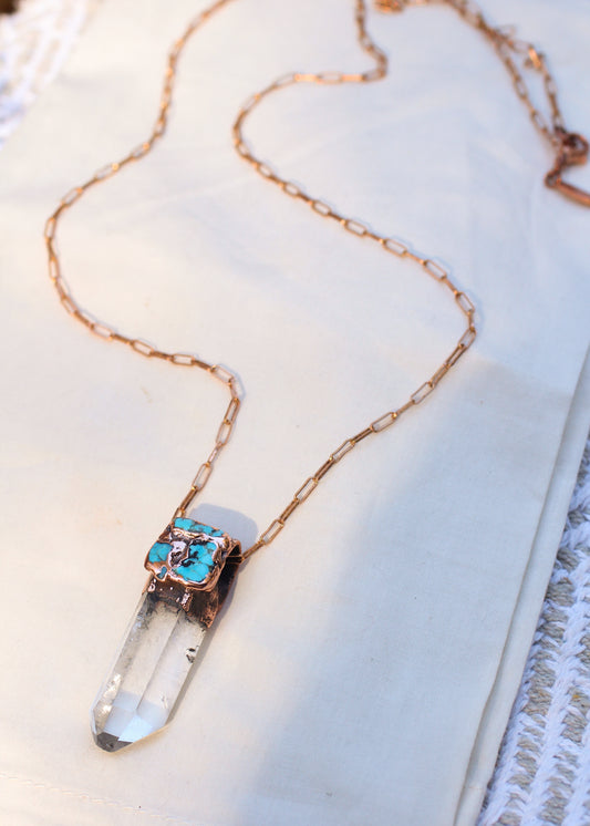 Quartz and Turquoise necklace
