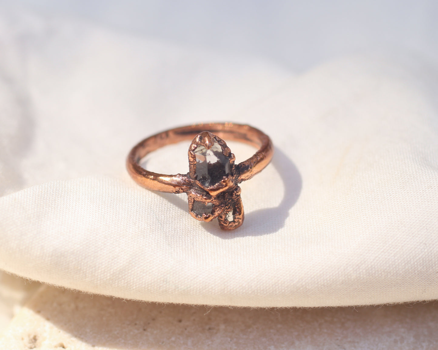 Quartz and Topaz ring - Size 5.75