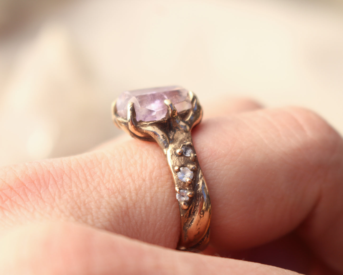Amethyst and Topaz ring - Size 8