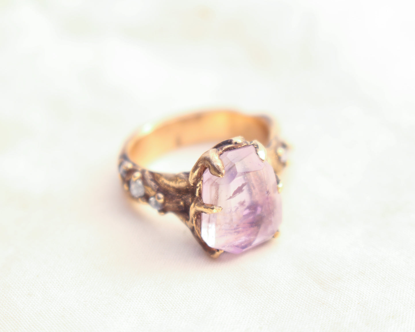 Amethyst and Topaz ring - Size 8