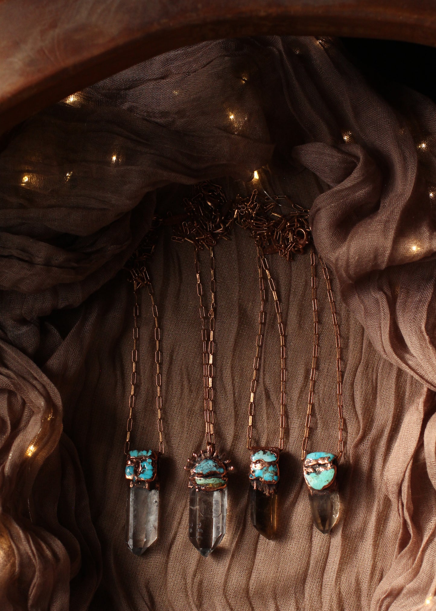 Quartz and Turquoise necklace