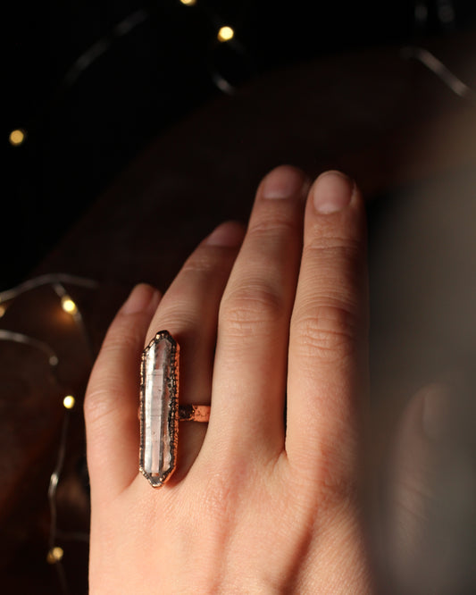 Quartz statement ring - Size 7