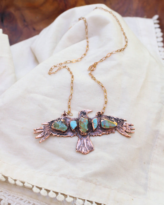 Turquoise Crow necklace