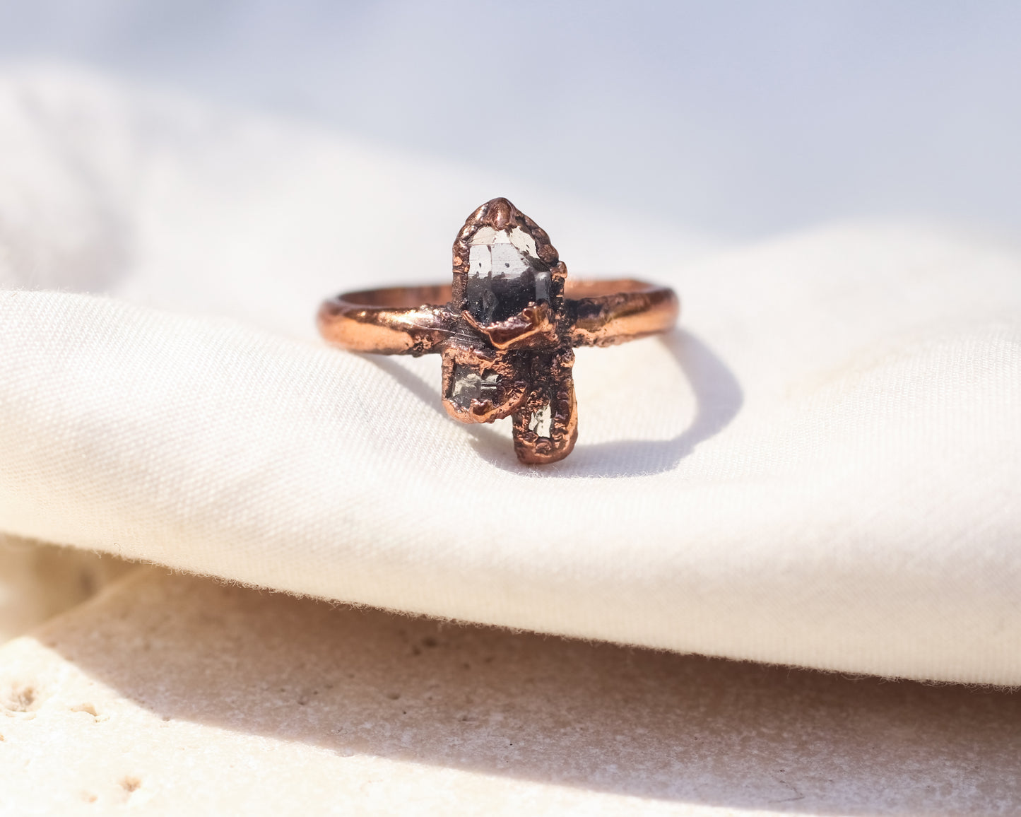 Quartz and Topaz ring - Size 5.75