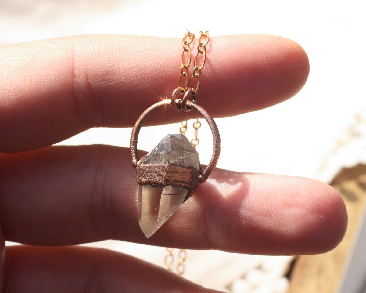 Little Smoky Quartz Aura necklace