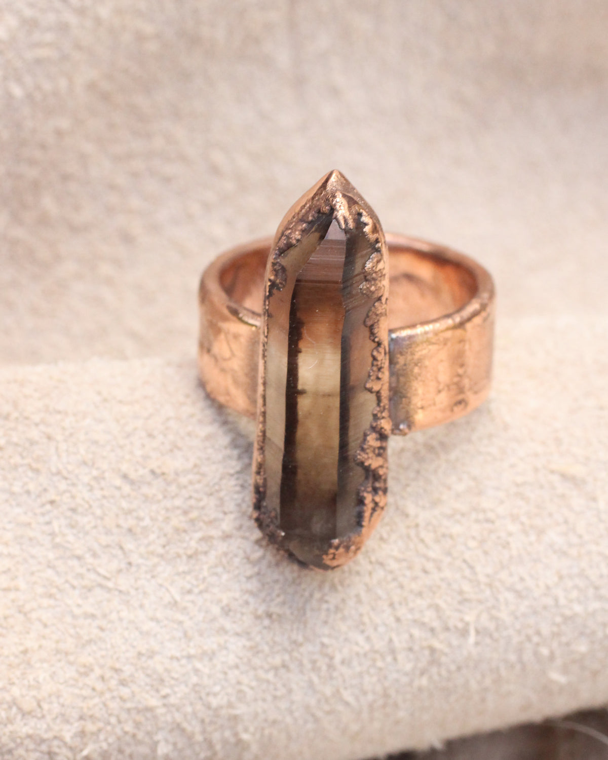 Smoky Quartz Ring - Size 8