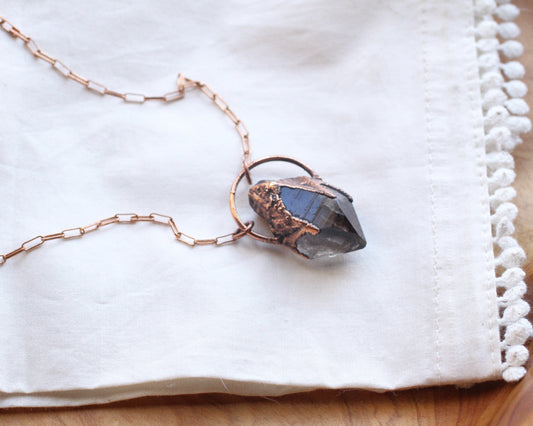 Smoky Quartz claw necklace
