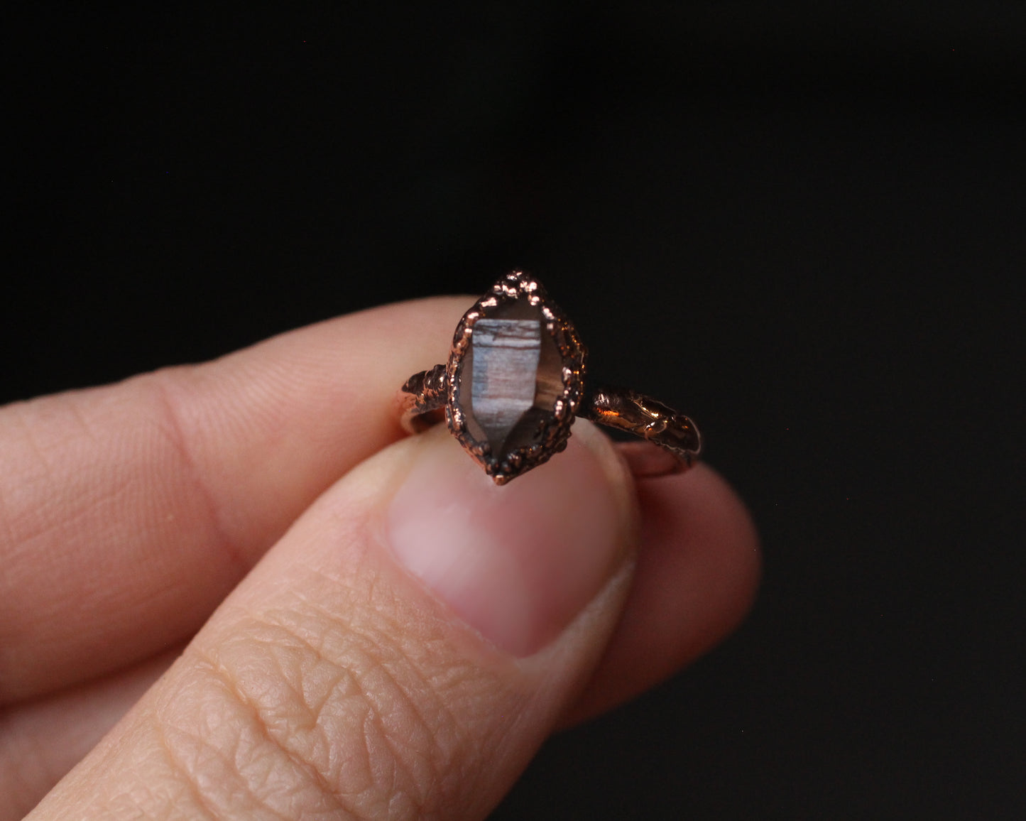 Little Smoky Quartz ring - Size 7