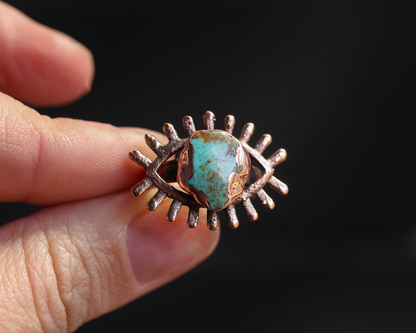 Turquoise Third Eye rings - various sizes