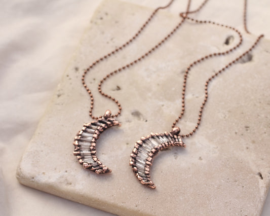 Little Quartz moon necklace
