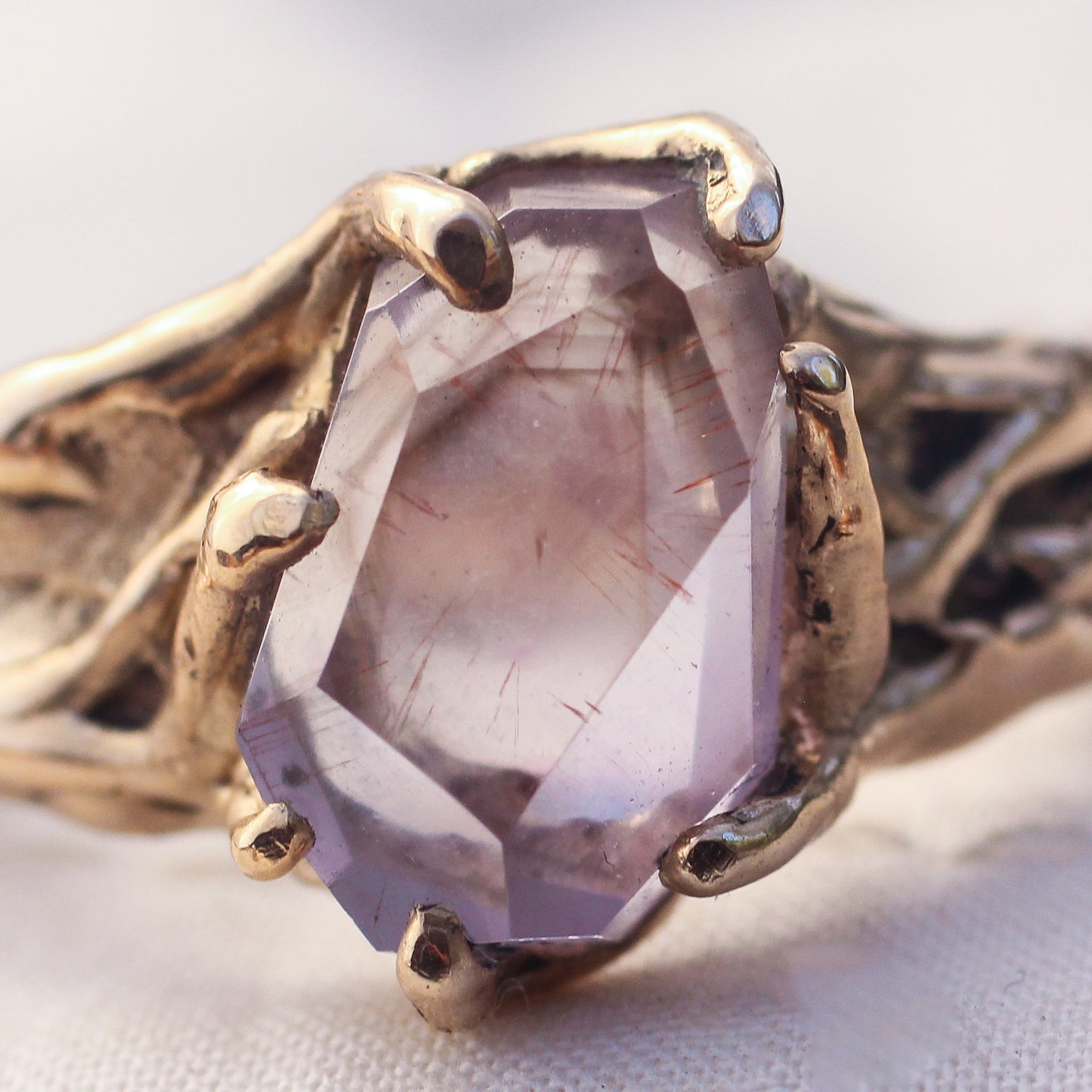 Light Amethyst Ring - Bronze - Size 9