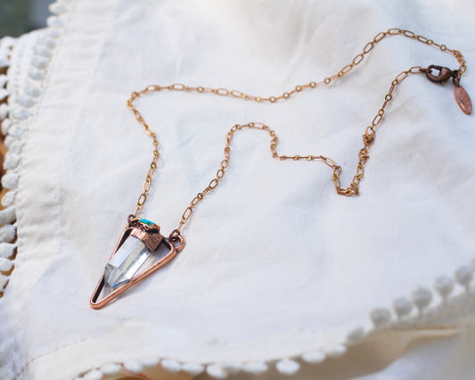 Quartz and Turquoise necklace