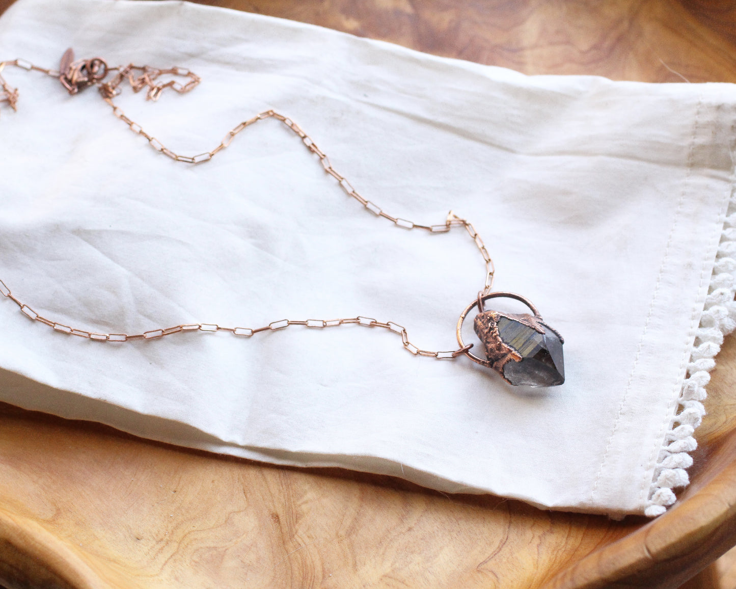 Smoky Quartz claw necklace