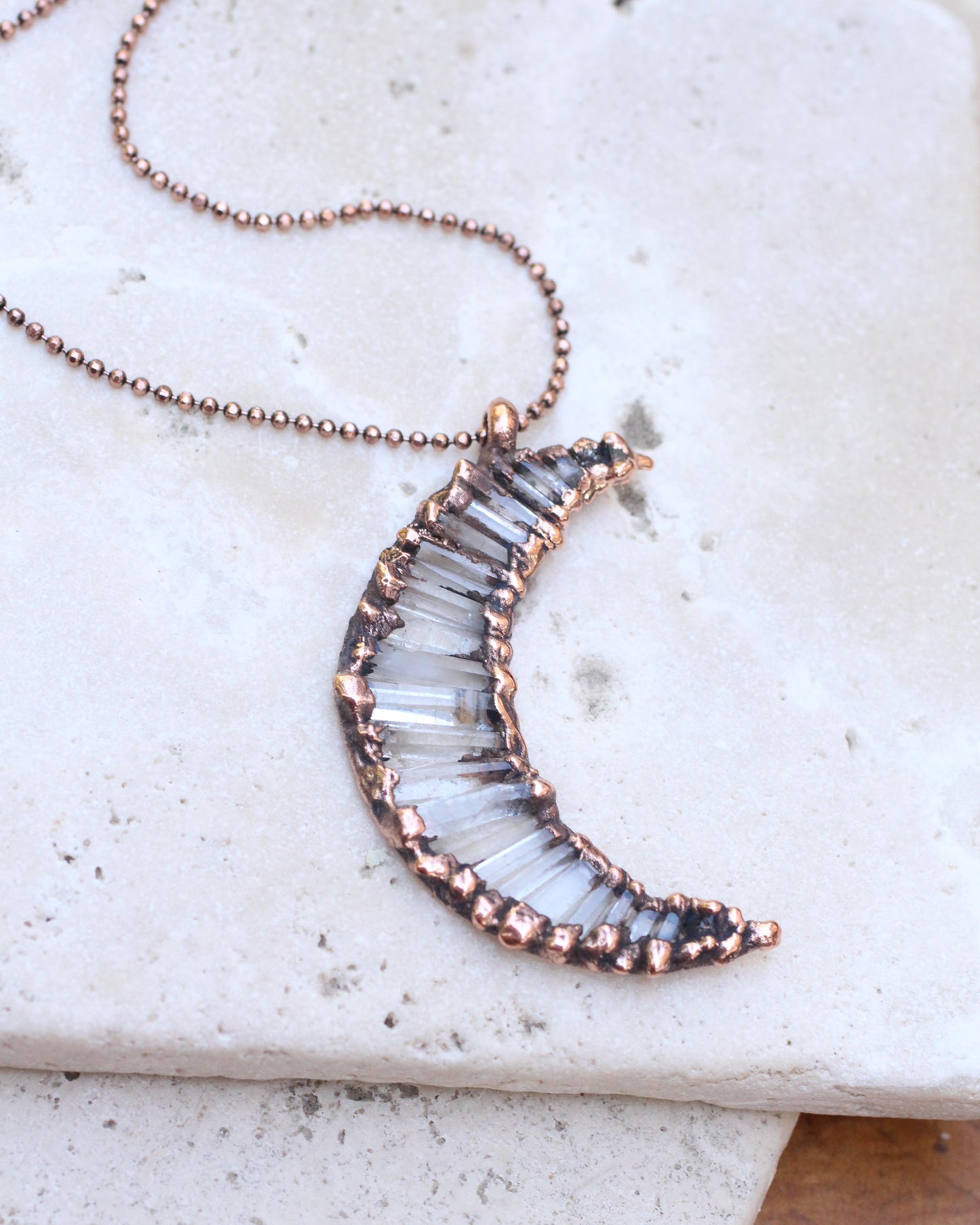 Quartz Moon Necklace