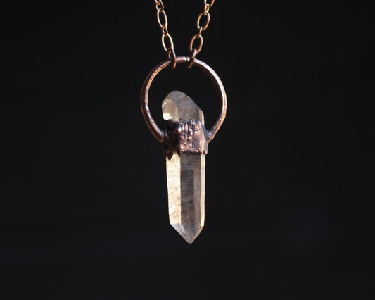 Little Smoky Quartz aura necklace