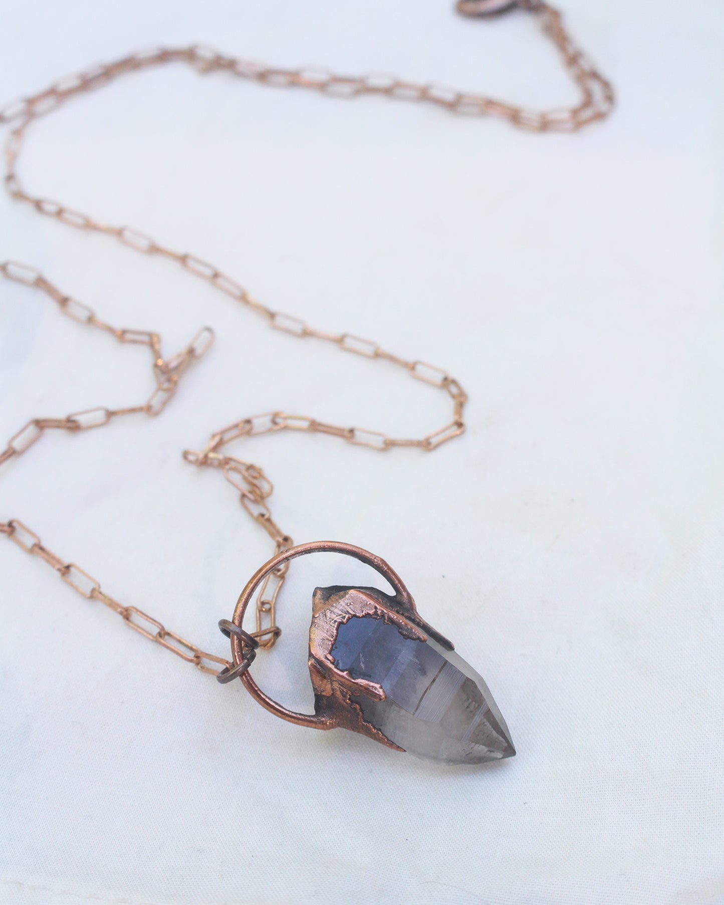 Smoky Quartz claw necklace