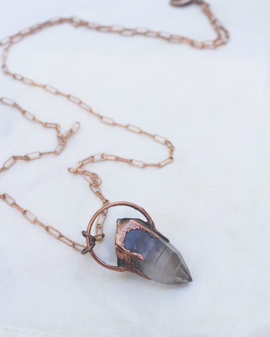 Smoky Quartz claw necklace