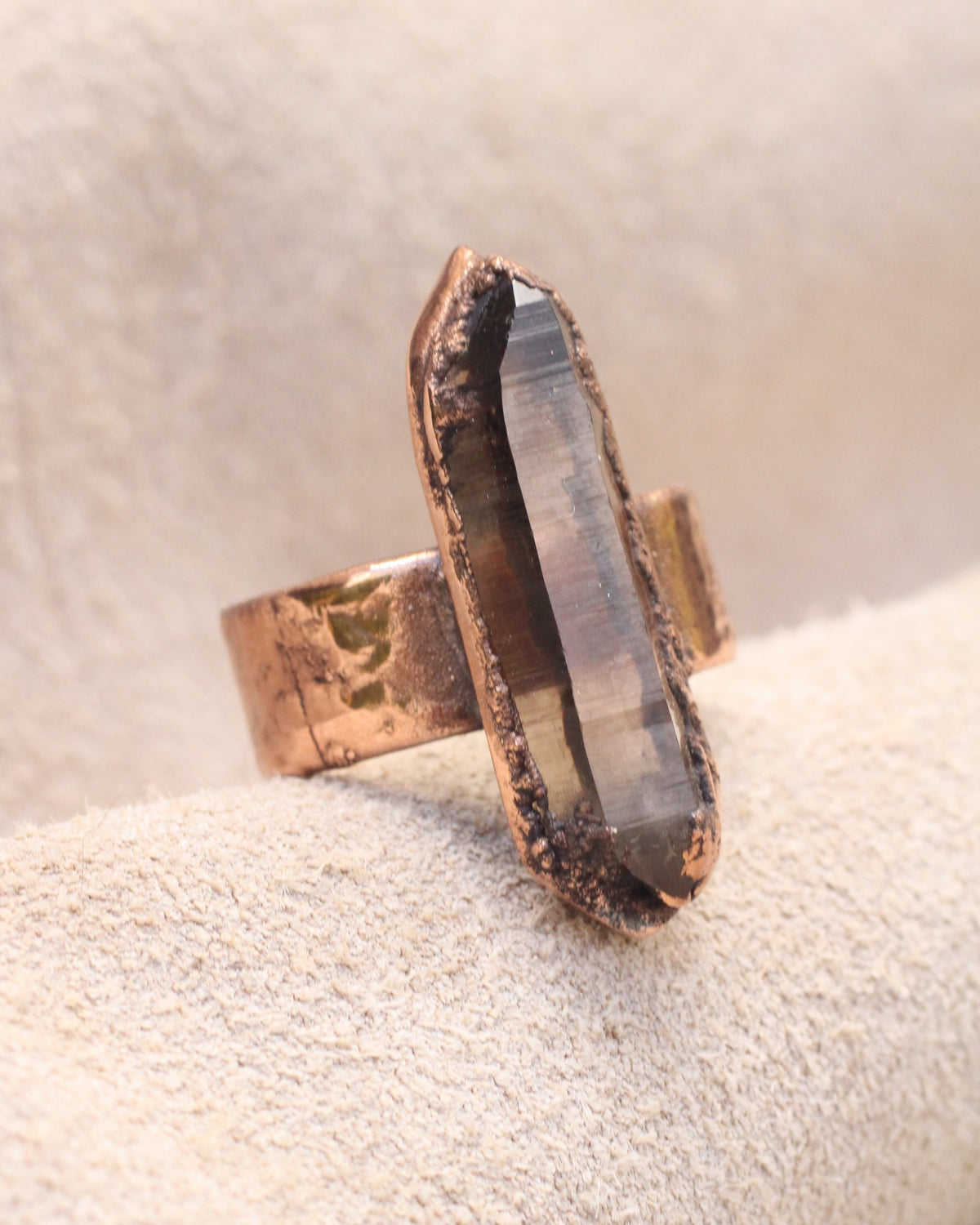 Smoky Quartz Ring - Size 8