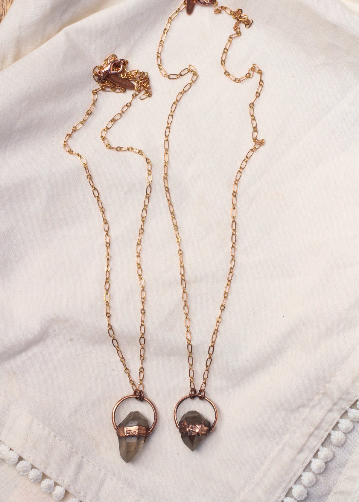Little Smoky Quartz Aura necklace