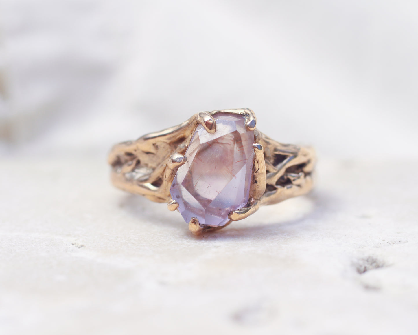 Light Amethyst Ring - Bronze - Size 9