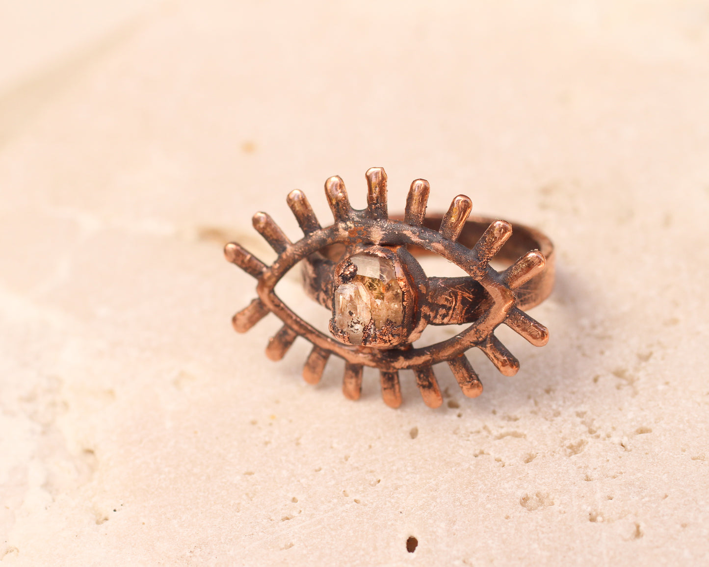 Topaz Eye Ring - Size 7.75