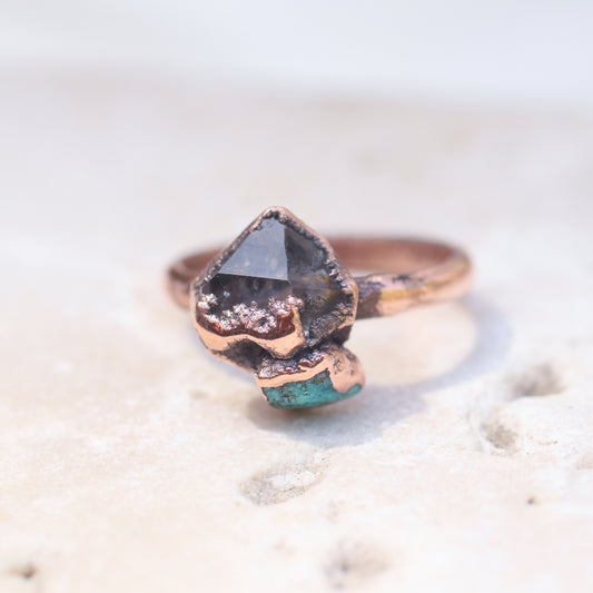 Amethyst and Turquoise ring - Size 6.5