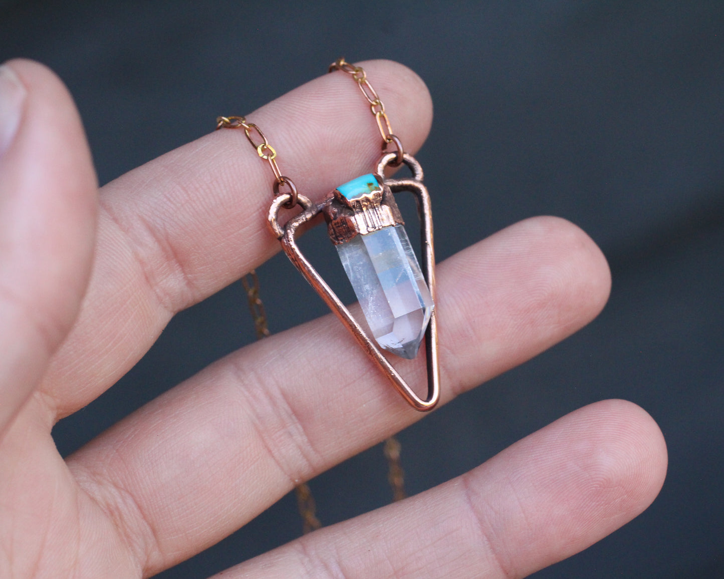 Quartz and Turquoise necklace