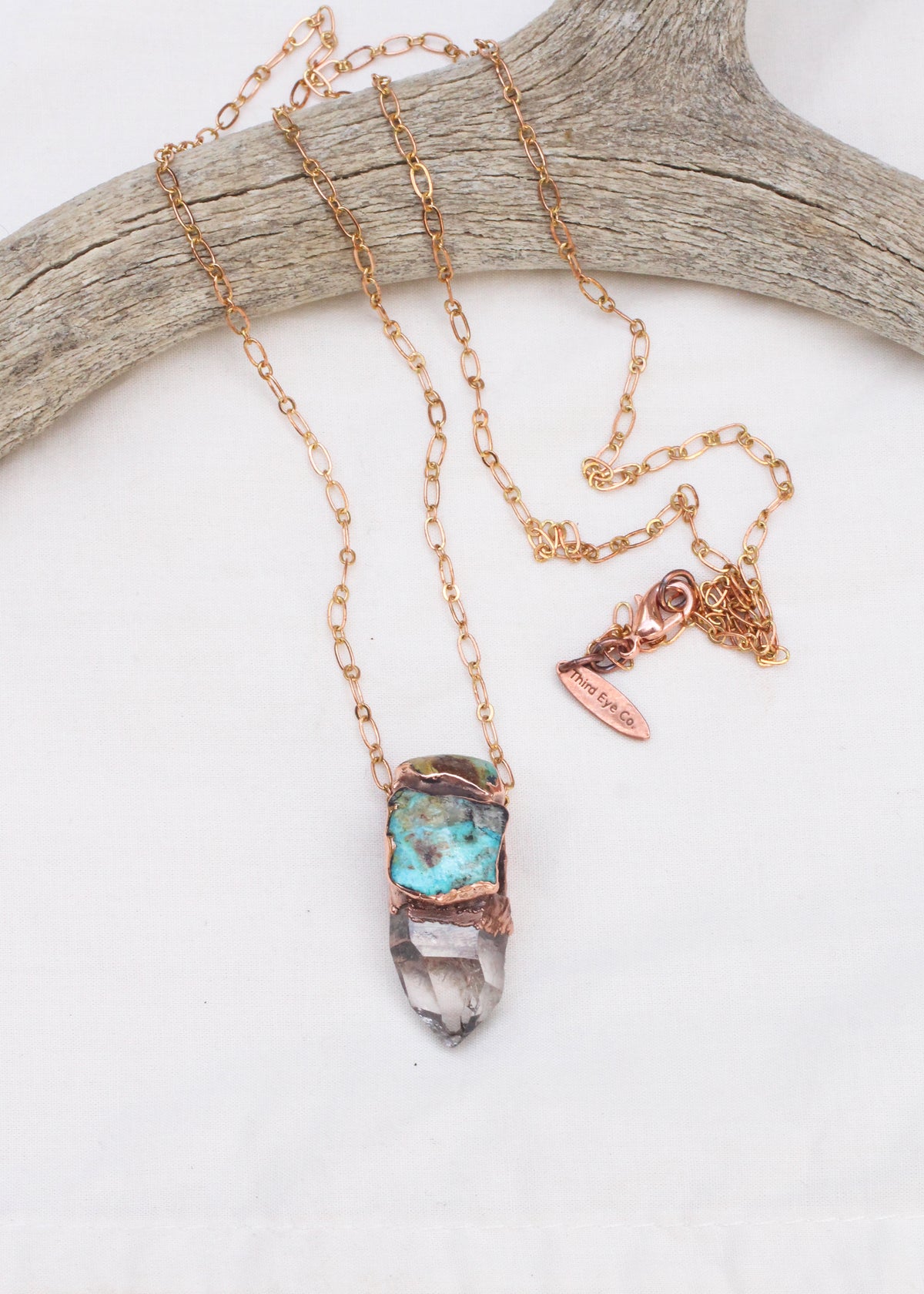 Smoky Quartz and Turquoise necklace