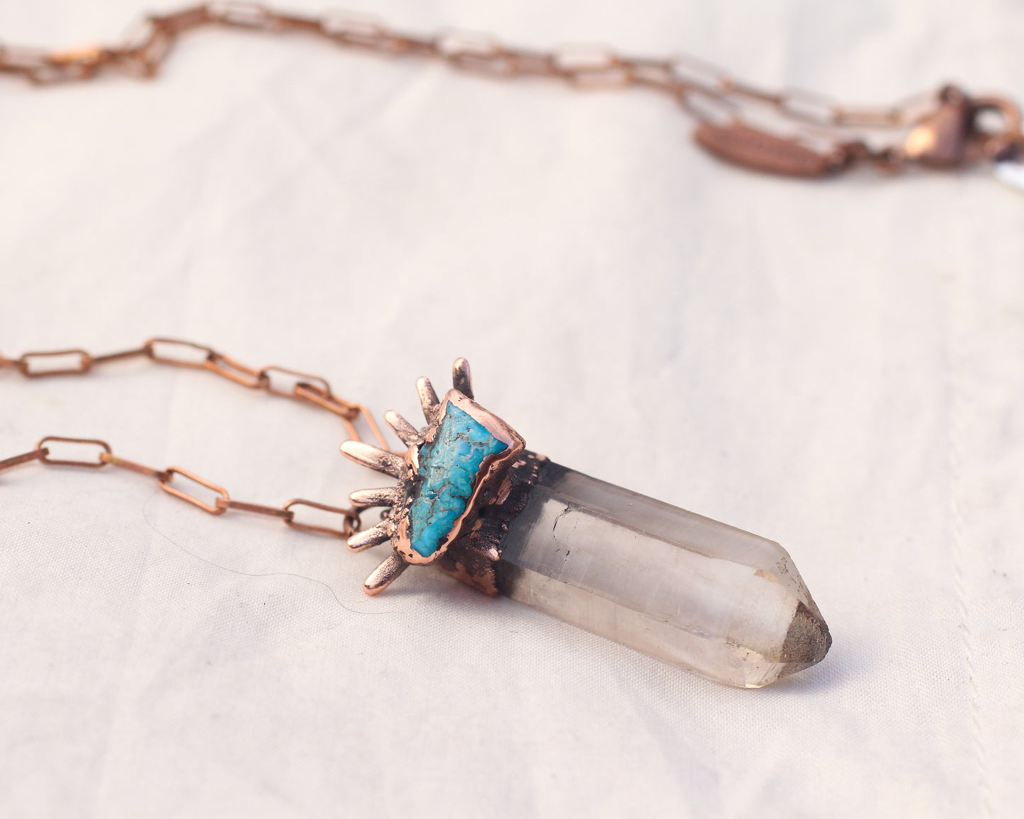 Smoky Quartz and Turquoise necklace