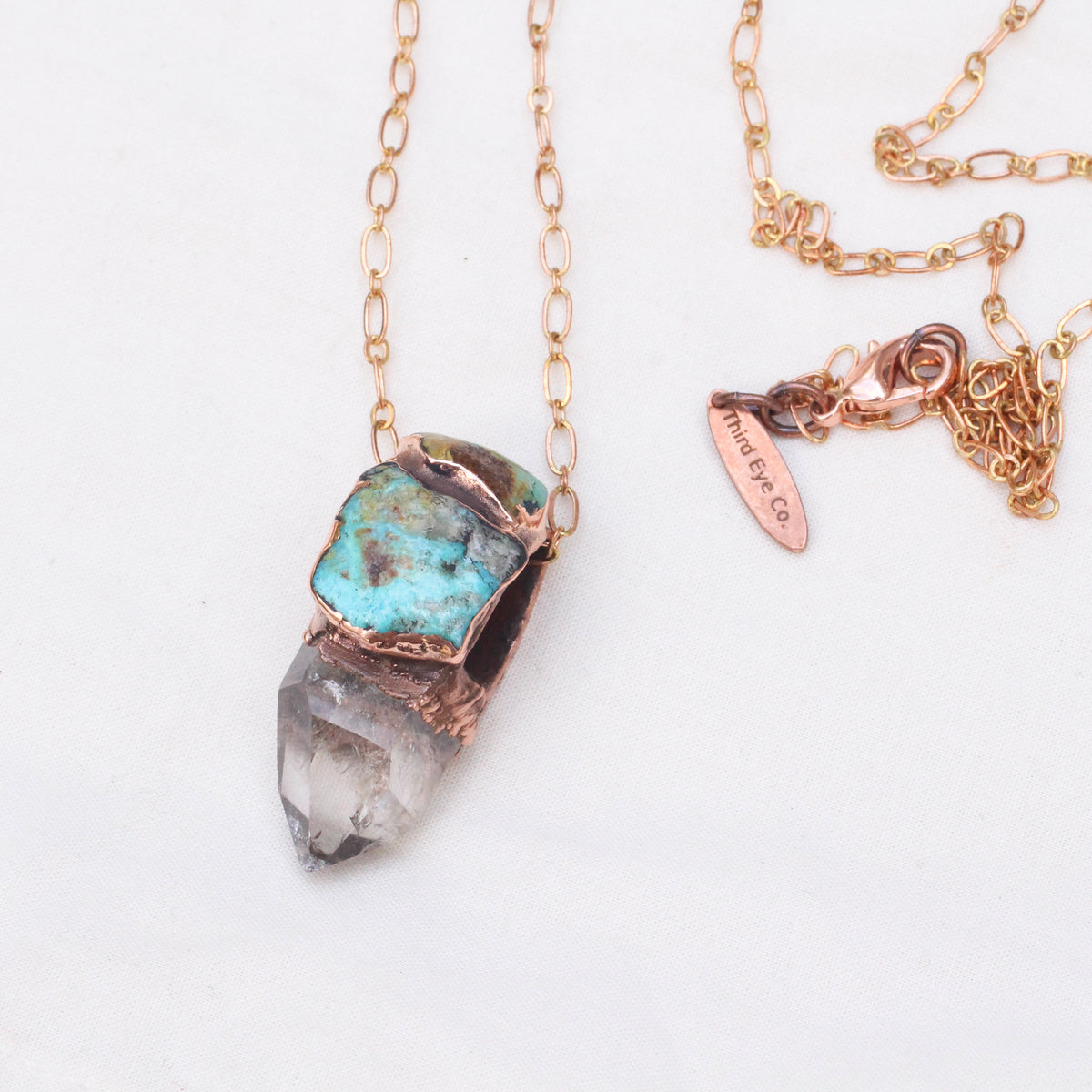 Smoky Quartz and Turquoise necklace