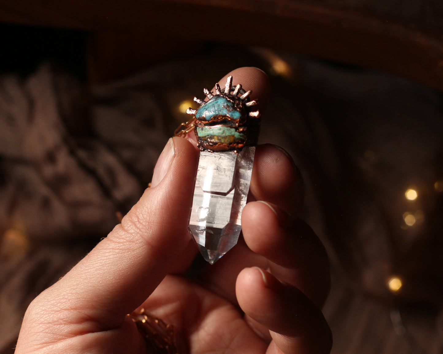 Quartz and Turquoise necklace