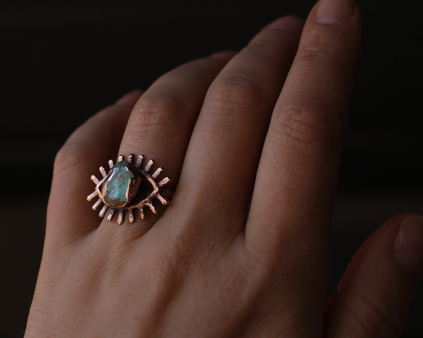 Turquoise Third Eye rings - various sizes