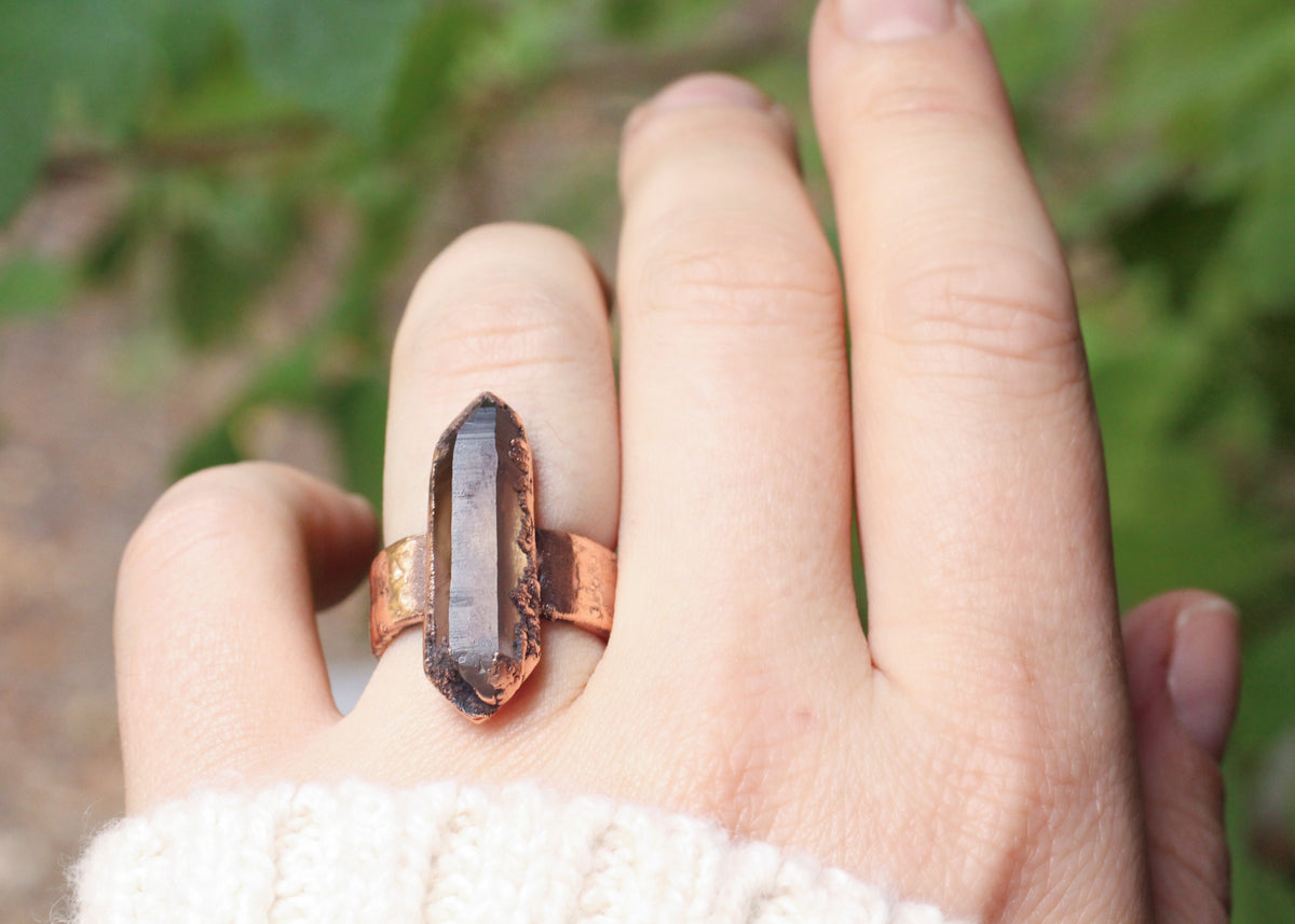 Smoky Quartz Ring - Size 8