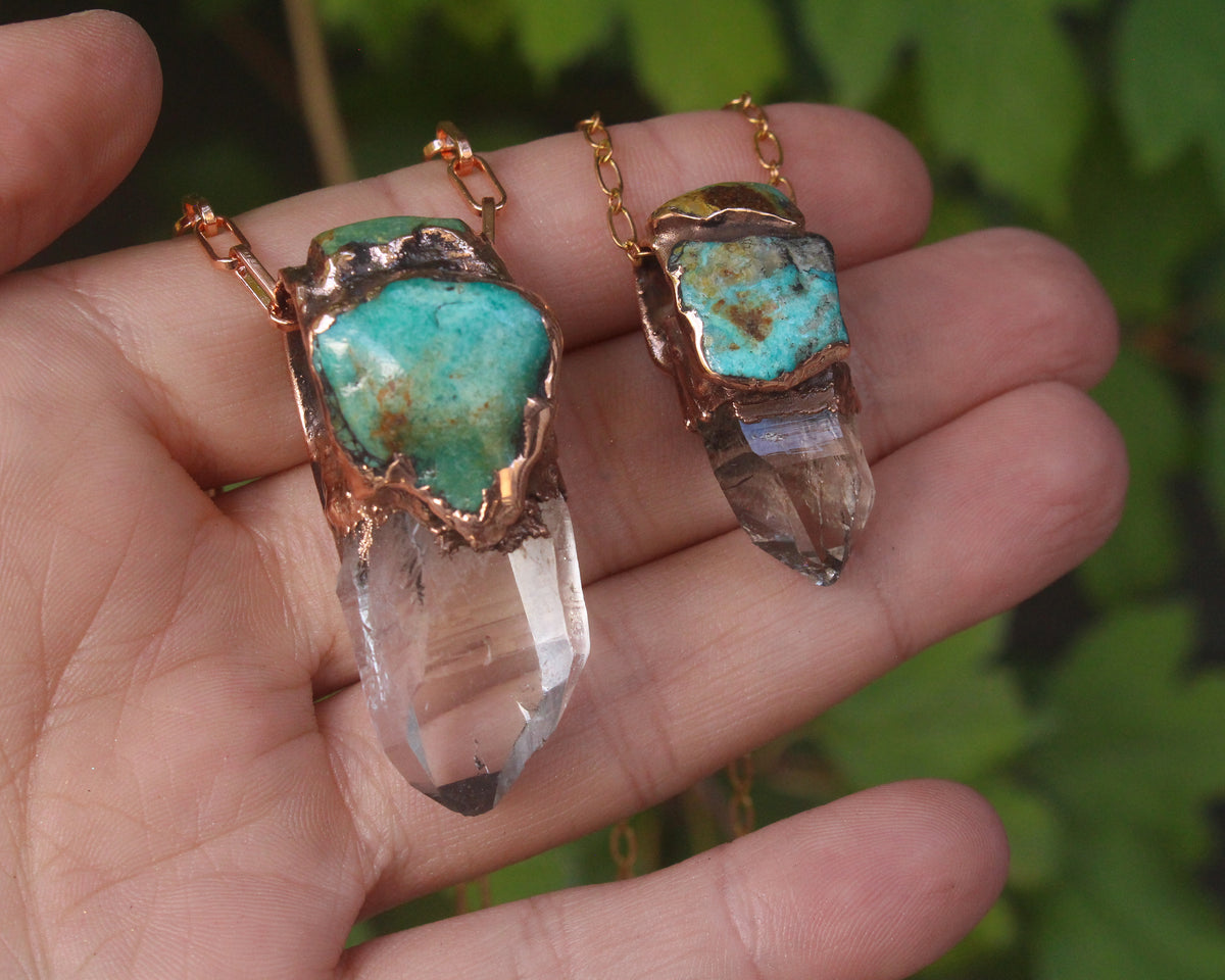 Smoky Quartz and Turquoise necklace