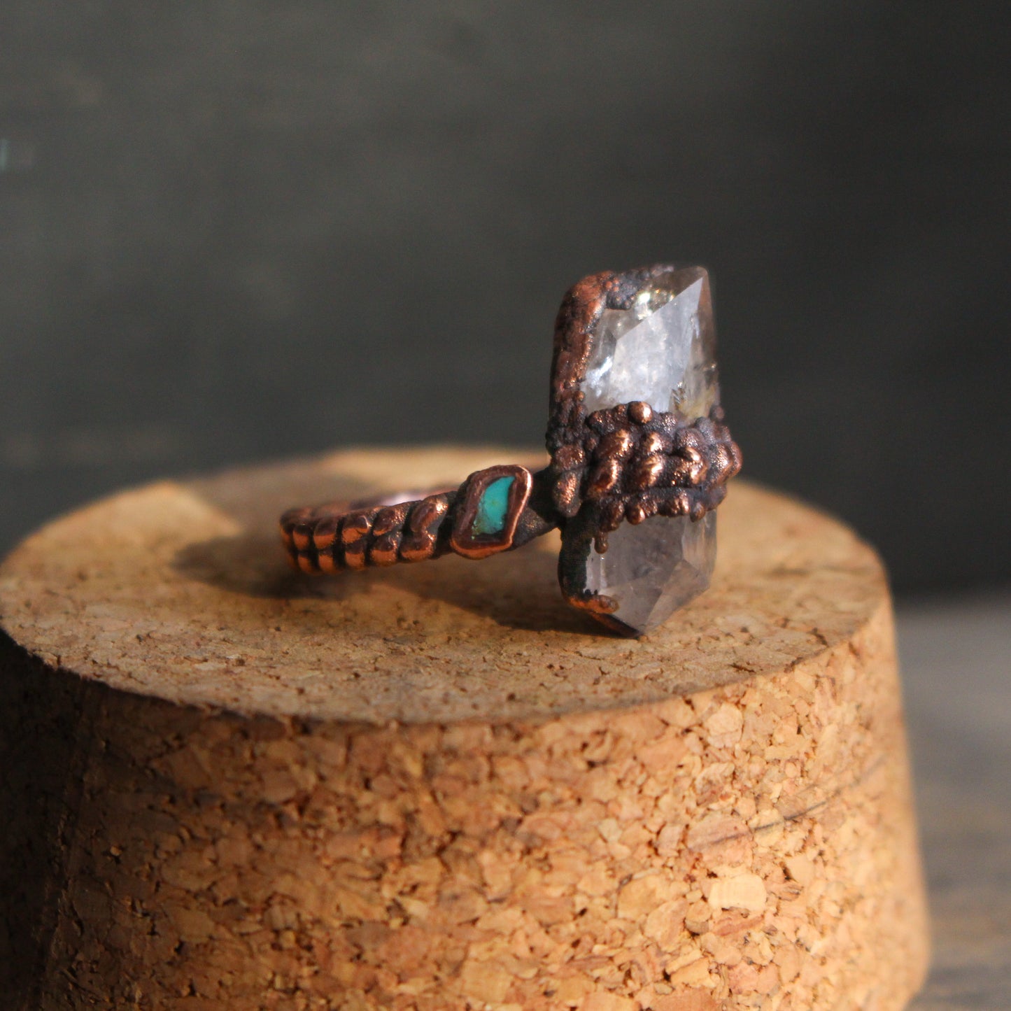 Payson Diamond and Turquoise ring - Size 7