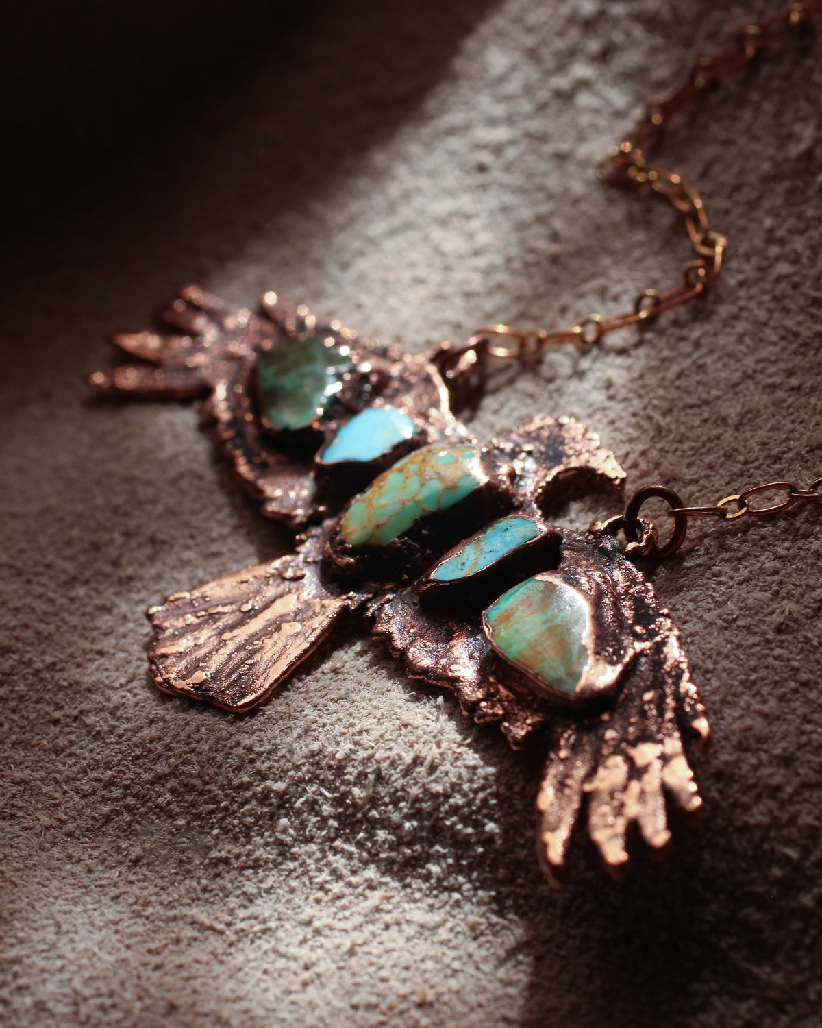 Turquoise Crow necklace