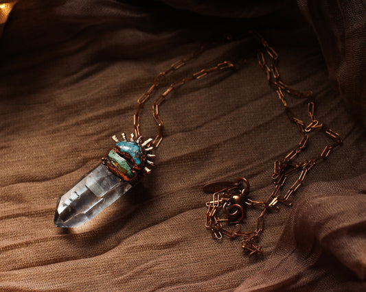 Quartz and Turquoise necklace