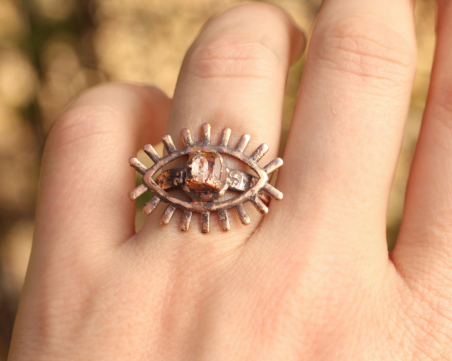 Topaz Eye Ring - Size 7.75