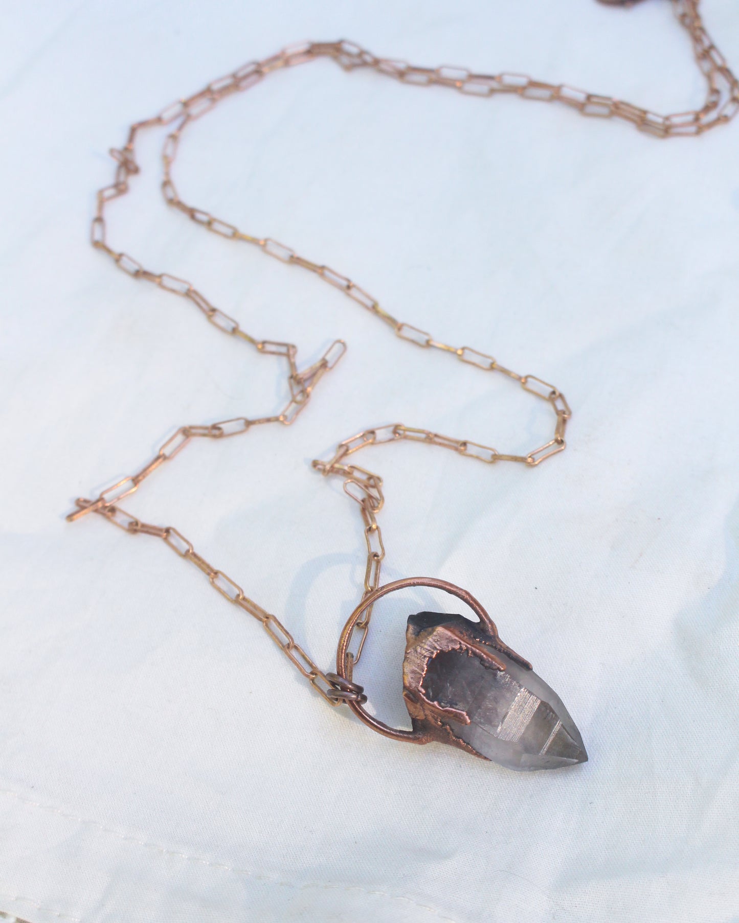 Smoky Quartz claw necklace
